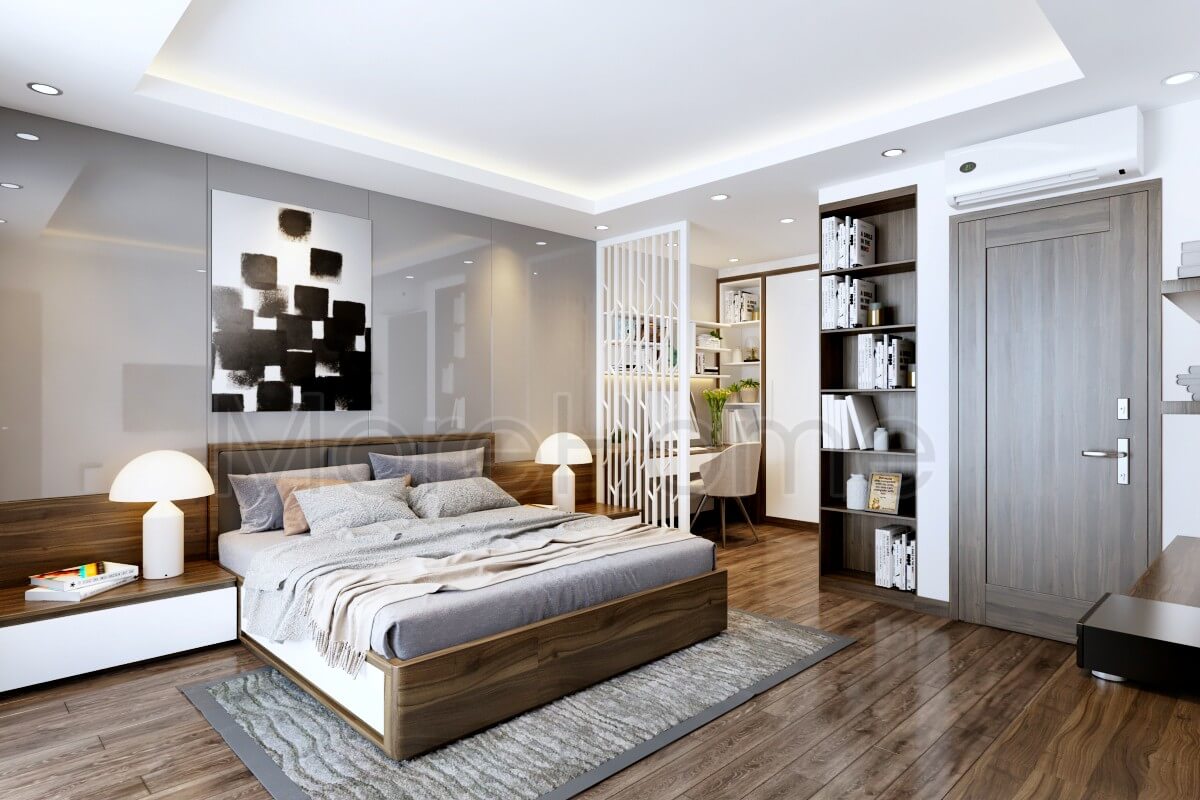 Mẫu giường ngủ đẹp cho nhà phố đẹp, ấn tượng Thiết kế phòng ngủ nhà phố